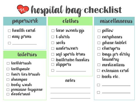 Not sure what to pack for your hospital stay? I made up this handy checklist to help you stress a little bit less! Just open the image, right click, save and print! :) Hospital Packing List Surgery, Surgery Hospital Bag Checklist, Pre Surgery Checklist, Hospital Bag Checklist For Surgery, Surgery Bag Checklist, Bariatric Hospital Bag, What To Pack In Hospital Bag For Surgery, Bariatric Sleeve Surgery Packing List, Gastric Bypass Hospital Bag