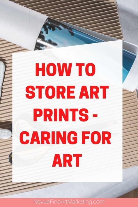 How To Store Art Prints - Caring For Art - Best strategies for protecting your art collection. Keep your investment safe from harmful elements. #storeart #protectart via @davenevue Sell Art Prints, Etsy Marketing, Business Articles, Artist Blog, Marketing Blog, Selling Art Online, Art Storage, How To Store, Graphite Pencils