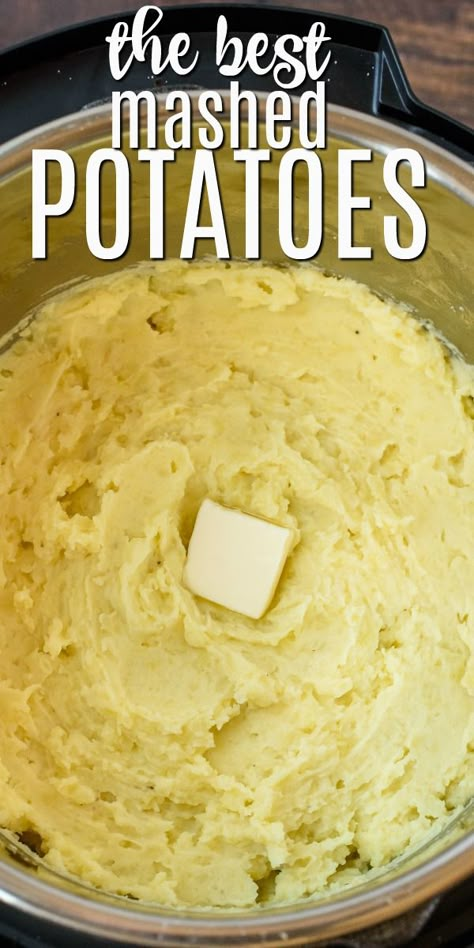 Pressure Cooker Mashed Potatoes, Potatoes In The Instant Pot, Instant Pot Mashed Potatoes, Potatoes Easy, Easy Mashed Potatoes, Best Mashed Potatoes, Mashed Potatoes Recipe, Cheesy Mashed Potatoes, Easy Potato Recipes