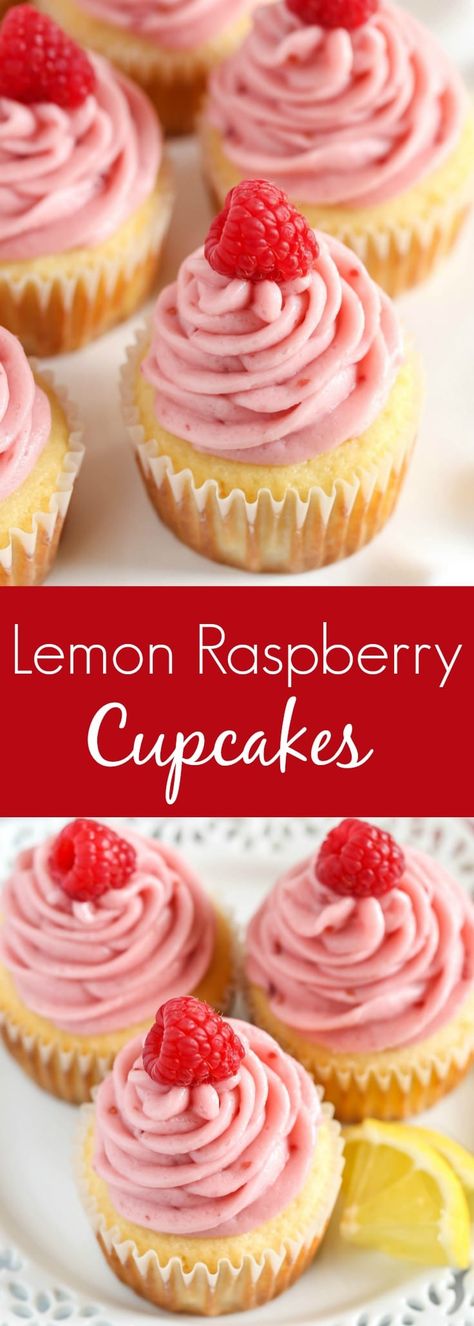 Moist Lemon Cupcakes, Lemon Raspberry Cupcakes, Frost Cupcakes, Raspberry Buttercream Frosting, Raspberry Cupcakes, Raspberry Buttercream, Oreo Cupcakes, Cheesecake Cupcakes, Valentine Desserts