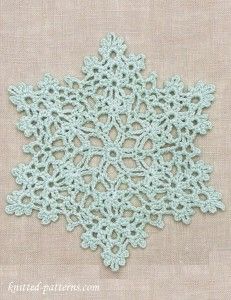 Snowflake Doily: Free Crochet Pattern Snowflake Doily, Free Crochet Doily Patterns, Crochet Snowflake Pattern, Doily Pattern, Crochet Lace Pattern, Crochet Snowflakes, Crochet Winter, Holiday Crochet, Crochet Doily Patterns