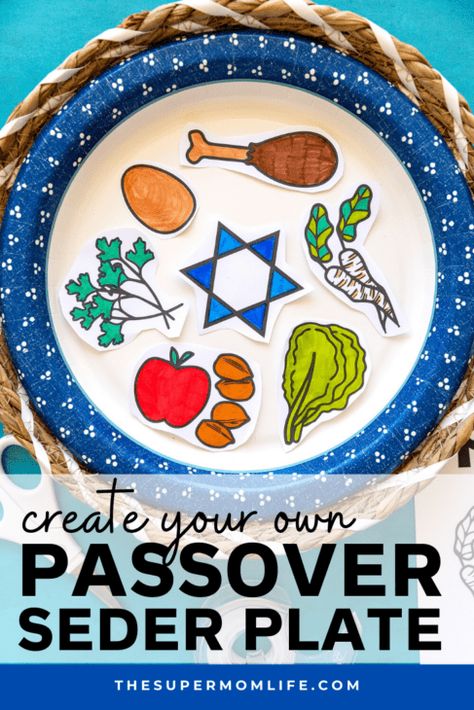 This free printable Passover seder plate craft page is the perfect craft project for your little ones to create and display. Passover Crafts Preschool, Seder Plate Craft, Passover Printables, Passover Lesson, Passover Activities, Passover Crafts, Seder Table, Passover Seder Plate, Jewish Crafts