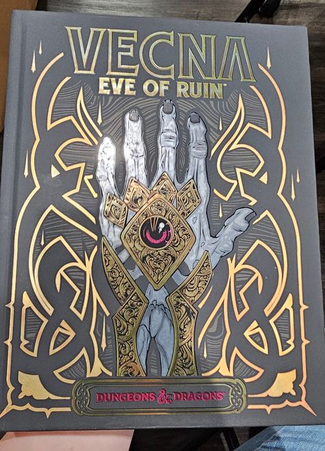 Vecna: Eve of Ruin is available today! This is an adventure book for levels 10-20; great for a challenge and epic story. The alternate art covers are available at no extra charge!  Get your copy now: https://www.halcyon.games/products/dnd-5e-vecna-eye-of-ruin-alternate-art-cover Vecna Dnd 5e Art, Dnd Vecna, Vecna Dnd, Art Cover, Epic Story, Adventure Book, Tattoo Sleeve, Visual Design, Dungeons And Dragons