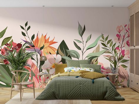 Rainbow wall mural