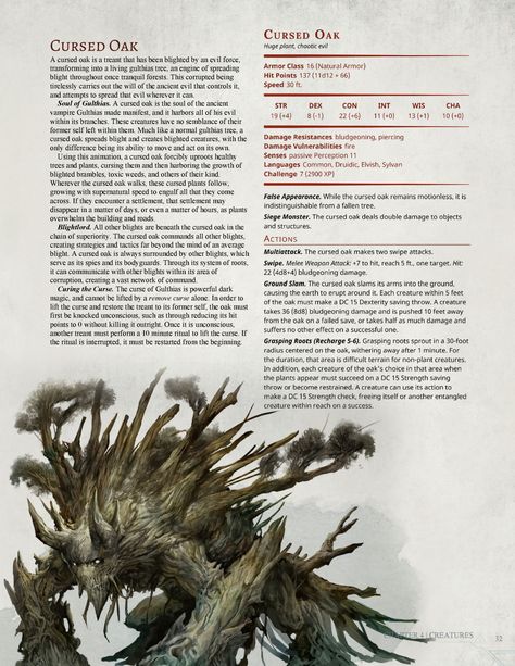 Homebrew material for 5e edition Dungeons and Dragons made by the community. Homebrew Beasts 5e, Dnd Naruto, Dnd Curses, Plant Monsters, Homebrew Monsters, Dungeons And Dragons Races, Monster Manual, Cr 7, Dnd Stats