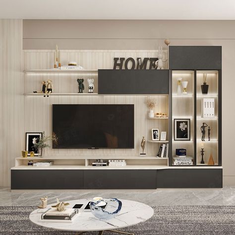 Tv Cabinet Interior Design, Tv Cabinet With Showcase, Tv Socase Design, Showcase With Tv Unit, Tv Unit Showcase, Tv Unit With Glass Cabinet, Tv Unit With Showcase Design, Tv Unit With Showcase, Tv Cabiney