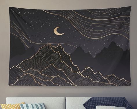 Moon Mountain Tapestry Sunset wall hanging boho tapestry Nature Landscape wall Art Home Decorations Living Room Decor Bedroom Dorm gift >>PRODUCT FEATURES<< * Lightweight Polyester Peach Skin for Wall Tapestry * One-side printing and long-term use does not fade * Other side made by high quality and soft peachskin fleece * 6 Sized choices for your home or wall plate indoor decoration * Widely used also for outdoor as a beach towel, picnic mat, tablecloth,etc . * Wash by hand or gently by machine, Mosaic Patterns Geometric, Wall Tapestry Bedroom, Decorations Living Room, Moon Mountain, Funny Tapestry, Dorm Gift, Mountain Tapestry, Gallery Wall Bedroom, Star Tapestry