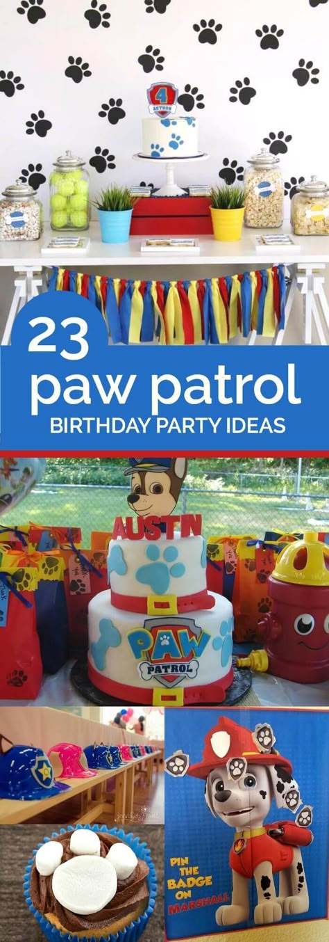 23 Paw Patrol Birthday Party Ideas Paw Patrol Themed Birthday Party Boy, Puppy Balloons, Paw Patrol Birthday Party Ideas, Paw Birthday, Cheese Table, Cheese Rice, Table Party, Paw Patrol Cake, Paw Patrol Birthday Party