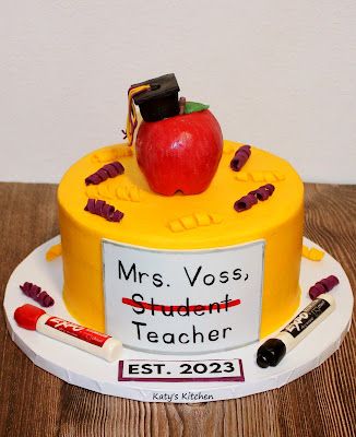 Graduation Cake For Teacher, Graduation Teacher Cake, Teacher Themed Graduation Party Ideas, Teacher Shower Party Ideas, New Teacher Shower Ideas, College Graduation Party Ideas Teacher Education Major, Teacher Graduation Cakes, Teacher Graduation Party Ideas Education Major, Teacher Grad Party