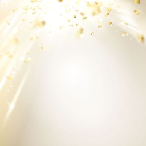 Free vector background with golden confe... | Free Vector #Freepik #freevector #golden-confetti #gold-confetti #gold-particles #golden-glitter White And Golden Background, Golden Background Design, Celebrating Background, Gold Confetti Background, Light Gold Background, White And Gold Background, Luxury Backdrop, Gold And Black Background, Background Luxury