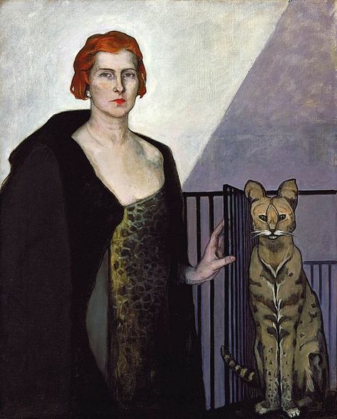 La Baronne Emile D'Erlanger ca. 1924 Romaine Brooks Romaine Brooks, She And Her Cat, Women Artist, 1 Mai, James Mcneill Whistler, Giclee Art Print, Female Artists, American Art, Cat Art