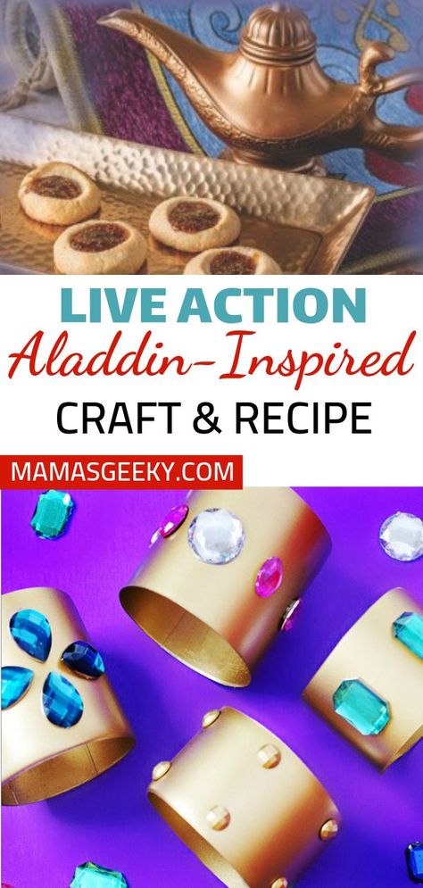 Aladdin Crafts, Jam Cookies Recipe, Live Action Aladdin, Movie Activities, Nerdy Recipes, Aladdin Art, Disney Parties, Aladdin Party, Aladdin Live