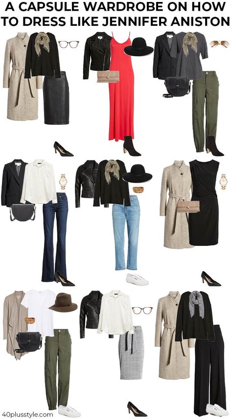 Jennifer Aniston style secrets: How to dress like Jennifer Aniston Jen Aniston Style, Jennifer Anniston Style, Jennifer Aniston Style, Jenifer Aniston, Looks Jeans, Fashion Capsule Wardrobe, Autumn Wardrobe, Soft Autumn, Fashion Capsule