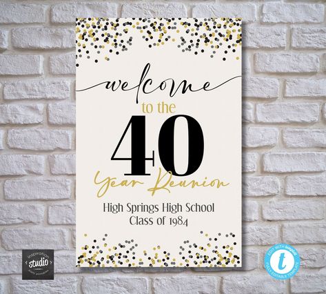 Customizable High School Reunion Welcome Poster Template | DIY Printable Welcome Sign | College | Easy to Edit | 24" x 36", 16" x 20" by jjinspirationstudio on Etsy High School Posters, 10 Year Reunion, High School Reunion, School Reunion, Class Reunion, Welcome Poster, High School Classes, School Posters, Diy Printable