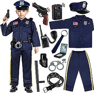 Deluxe Police Costume for Kids with Accessories, Kids Halloween Costumes for Boys Girls, Cop Costume Role Play Kit for Halloween Career Day-S Kids Police Officer Costume, Kids Halloween Costumes For Boys, Police Costume For Kids, Police Officer Halloween Costume, Halloween Costumes For Boys, Police Halloween Costumes, Cop Outfit, Officer Costume, Police Officer Costume