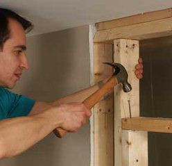 How To Make A Door Frame How To Build, How To Build Door Frame, How To Frame In A Door, How To Build A Header For A Door, How To Make A Door Frame, How To Put A Door In A Wall, How To Frame A Door, Build Door Frame, Building A Door Frame