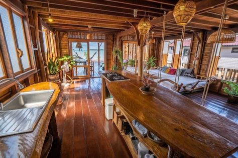 Wooda House - Gorgeous wooden villa on the sea - Houses for Rent in Ko Lanta Yai, Krabi, Thailand - Airbnb Thailand Home Design, Thailand Airbnb, Thailand House, Wooden Villa, Sea Houses, Ko Lanta, Wooden House Design, Krabi Thailand, Koh Lanta