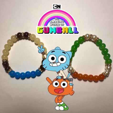 The Amazing World of LuvTreasured 🌈 Gumball x Darwin Set out now! 💙🧡 Customize your set with star and/or initial charms for you and your bestie 🤗 • Grab our Amazing World of Gumball inspired bracelets while supplies last. Shop LuvTreasured and fill your wrist with treasure — ★ 🎯 • • • • • if viewing, follow @luvtreasured on instagram and tiktok #beadedbracelets #jewelry #bracelets #explorepage #luvtreasured Gumball And Darwin Bracelets, Gumball X Darwin, Gumball And Darwin, Inspired Bracelets, Cn Cartoon Network, Amazing World Of Gumball, World Of Gumball, The Amazing World Of Gumball, Initial Charm