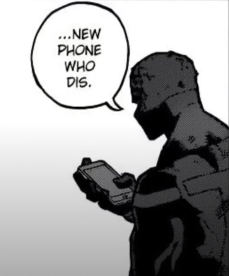 “New phone who dis” New Phone Who Dis, Bnha Manga, Holding Phone, Anime Pins, New Phone, New Phones, Hero Academia, My Hero Academia, Okay Gesture