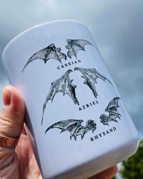 Officially Licensed Bat Boys Illyrian Wings ACOTAR Cup Mug Rhysand Cassian Azriel #velaris #nightcourt #batwings #wingspan #batboys Acotar Cup, Illyrian Wings, Rhysand Cassian Azriel, Cassian Azriel, Writers House, Bat Boys, Healthy Food Inspiration, Reading Rainbow, Night Court