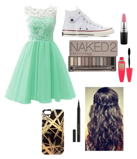 "Casual dress outfit" by jemima987 on Polyvore featuring Converse, MAC Cosmetics, Urban Decay, Maybelline, Kevyn Aucoin and Khristian A. Howell Casual Dress Outfit, Green Prom Dresses, Green Prom, Kevyn Aucoin, Green Prom Dress, Apple Iphone Case, Converse Sneakers, Dress Outfit, Urban Decay