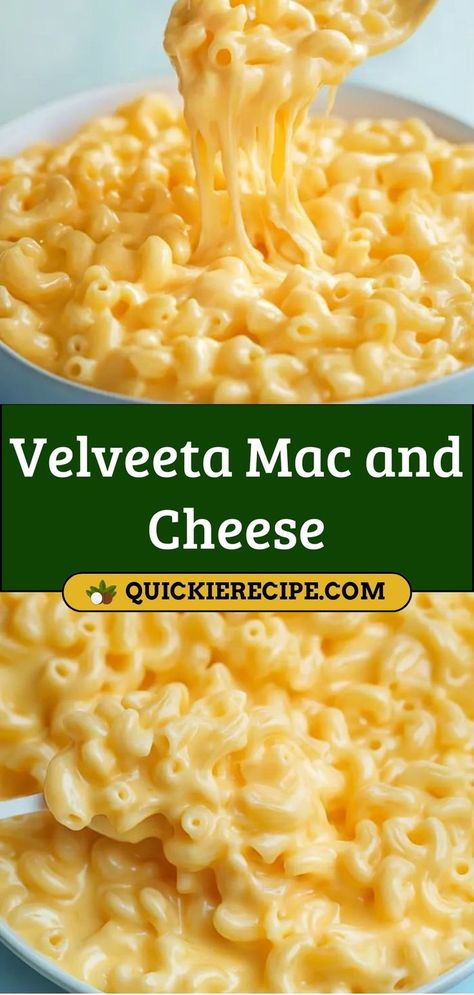 This Velveeta Mac and Cheese is ultra-creamy, easy to make, and packed with cheesy flavor thanks to the smooth melt of Velveeta. Ingredients: 2 cups cooked macaroni 1 cup Velveeta cheese, cubed 1/4 cup milk 1/4 tsp black pepper A quick and satisfying dish that’s perfect for any cheese lover! Creamy Mac And Cheese Recipe Velveeta, Easy Mac And Cheese Recipe Velveeta, Velveta Cheese Recipes, Easy Creamy Mac And Cheese Recipe, Velveeta Macaroni And Cheese, Recipes With Velveeta Cheese, Quick Mac And Cheese, Velveeta Mac And Cheese, Velveeta Recipes