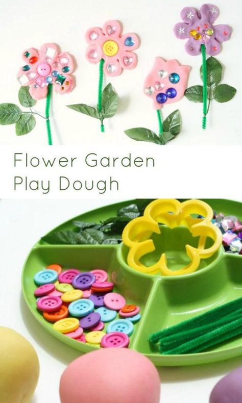 Flower Garden Play Dough Invitation for Kids Play Dough Invitation, Aktiviti Tadika, Dough Ideas, Playdough Activities, Activities For Preschool, Spring Preschool, Invitation To Play, Spring Theme, Flower Invitation