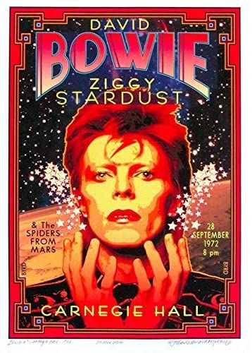 Bowie Poster, David Bowie Poster, Bowie Ziggy Stardust, David Bowie Ziggy Stardust, David Bowie Art, David Bowie Ziggy, Bowie Art, Band Poster, Carnegie Hall