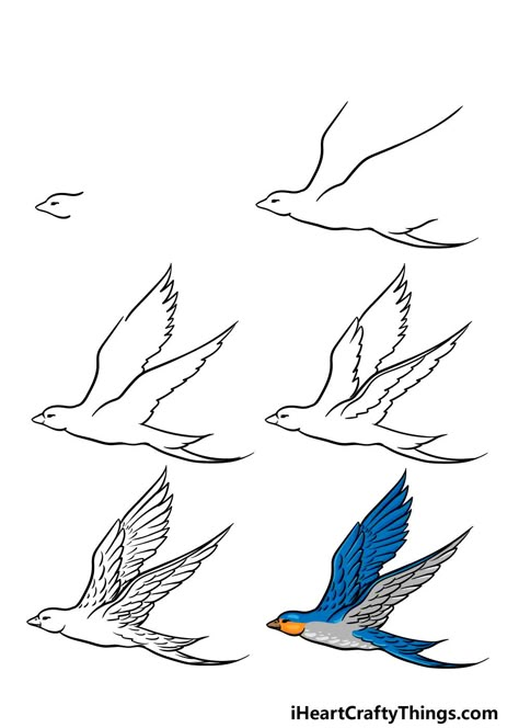 Flying Bird Drawing - How To Draw A Flying Bird Step By Step Simple Bird Flying Drawing, How To Draw Flying Birds, How To Paint Birds Flying Easy, Drawing Birds Tutorial, How To Draw A Bird Flying, 2 Birds Drawing, Bird Drawings Easy Step By Step, How To Draw A Bird Step By Step, Birds Flying Drawing