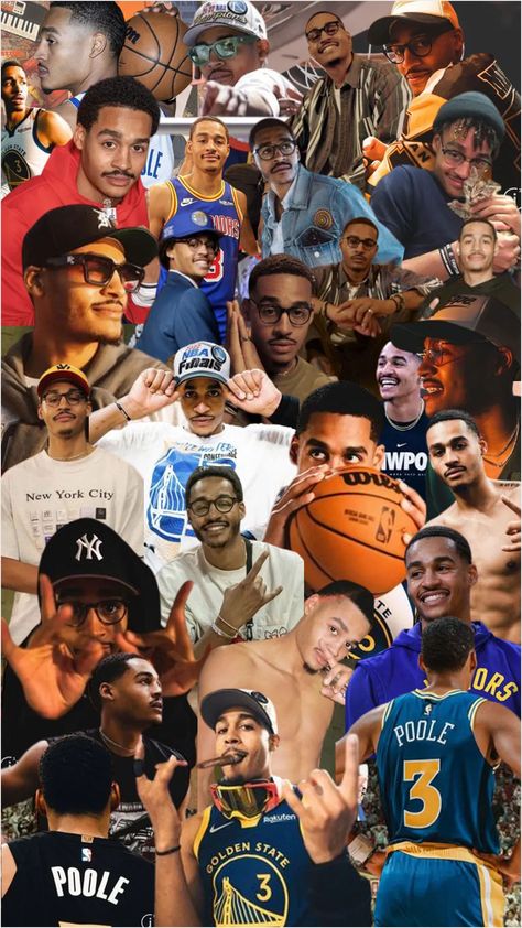 Jordan Poole Collage Wallpaper, Jordan Poole Wallpaper, Boyfriend 21st Birthday, Best Nba Players, Nba Stephen Curry, Fireworks Pictures, Jordan Poole, Nba Basketball Art, Ball Aesthetic