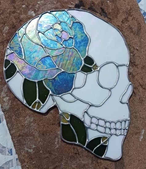 Stained Glass Skull, Tiffany Art, Makeup Room, Stained Glass Crafts, Glass Mosaic Tiles, Stained Glass Projects, Wood Glass, Stained Glass Patterns, Mini Quilts