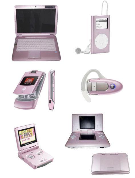 Y2k Electronics, Y2k Electronics Aesthetic, 2000s Cell Phone Aesthetic, Pink Nokia Phone, Cute Flip Phones Old, Retro Gadgets, Perfect Makeup, Pink Girly Things, Pretty Jewellery