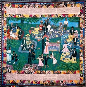 Faith Ringgold Story Quilt - Autumn's Blog Faith Ringgold Art, Story Quilt, Church Picnic, African American Quilts, History Of Quilting, Faith Ringgold, African Quilts, Picnic Quilt, High Museum