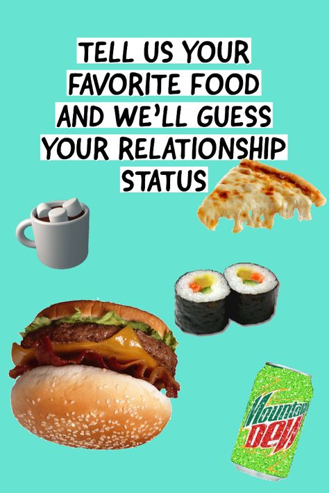 Answer these 12 food questions and we’ll guess whether you’re single, taken, or something in between! Take this quiz now! #food #quiz #personality #love #dating Tinder Pictures, Food Questions, Food Quizzes, Quiz Personality, Food Quiz, Single Taken, Lebanese Recipes, Love Dating, Relationship Status