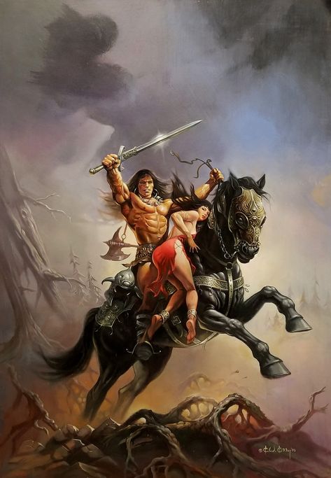 CONAN THE CONQUEROR Comic Art Conan The Conqueror, Ken Kelly, Robert E Howard, Boris Vallejo, Conan The Barbarian, Pulp Art, Fantasy Artist, Fantasy Warrior, Arte Fantasy