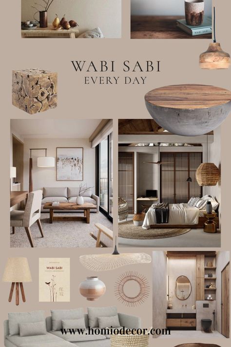 We have a selection of famous wabi-sabi pieces from table lamps to furniture and decoration. Save your 15% on furniture today. Small stock availability. Wabi Sabi Interior Apartment, Boho Luxury Interior, Pottery Studio Style Bedroom, Wabi Sabi Mood Board Interior Design, Studio Apartment Mood Board, Beige Moodboard Interior Design, Japandi Mediterranean Interior, Mood Board Wabi Sabi, Types Of Interior Design Styles Cheat Sheets