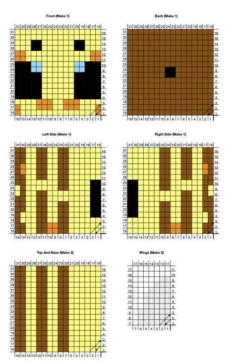 Minecraft Crochet Block Series: Part 18 – Bee Block Pattern – Hook Stitch Sew Minecraft Plastic Canvas Patterns Free, Minecraft Bee Cross Stitch, Minecraft Bee Pixel Art Grid, Minecraft Crochet Amigurumi, Plastic Canvas Minecraft Pattern, Minecraft Bee Crochet Pattern, Bee Tapestry Crochet, Crochet Minecraft Bee Free Pattern, How To Grid Crochet