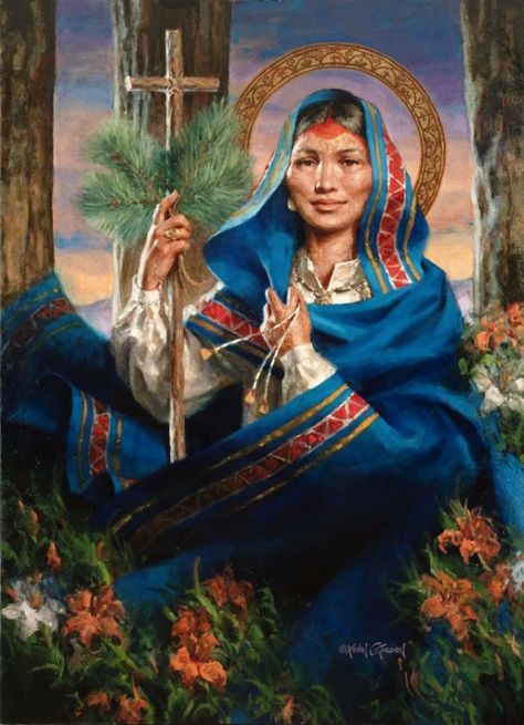 Today marks the feast of St. Kateri Tekakwitha. Four years ago, when she was canonized, I preached a homily about her, mentioning that the reredos behind our altar included a small statue of this n…