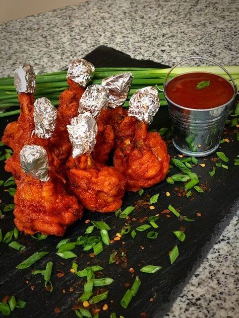 Chicken Lollypop recipe by Mubina Asian Food Appetizers, Desi Street Food, Chicken Lollipops, Indian Chicken Recipes, Chicken Appetizers, Chicken Chili Recipe, Starters Recipes, Real Money, Grilling Recipes