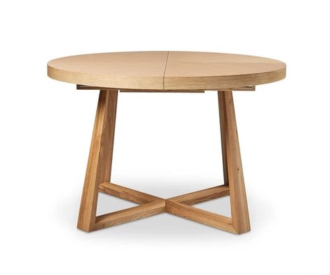 Dining Tables - Dania Furniture Lounge Lovers, Round Extendable Dining Table, Classic Dining Table, Stained Oak, Table Extension, Expandable Dining Table, Herringbone Design, Extension Table, Table Extensible