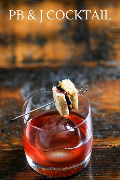 This Peanut Butter and Jelly cocktail is a decadent treat for sure! A combo of peanut butter whiskey, Concord Grape simple syrup and a dash of salt is a great sipper all year long! #cocktail #peanutbutter #whiskey Grape Recipe, Peanut Butter Whiskey, Cocktail Recipes Whiskey, Craft Cocktail Recipe, Whiskey Recipes, Bourbon Cocktails, Whiskey Drinks, Peanut Butter And Jelly, Peanut Butter Jelly