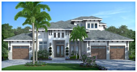 Newberry-4-bedroom Coastal house plan designed by South Florida Design located in Bonita Springs. Contact us for more coastal house plans. Florida House Plans, Coastal House Plans, Coastal House, Florida Design, Contemporary Coastal, Ceiling Treatments, Outdoor Balcony, Modern Farmhouse Plans, Open Layout