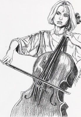 The Persuaders, Cello Art, Music Sketch, Wild Geese, Art Trading Cards, Object Drawing, Sketchbook Art Journal, Grunge Art, Easy Drawings Sketches