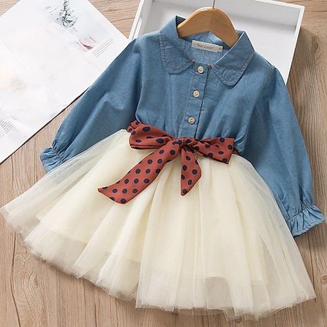 Spring Toddler, Girls Denim Dress, Princess Dress Kids, Moda Denim, Cheap Dresses Casual, Summer Party Dress, Girls Denim, Kids Outfits Girls, Toddler Girl Dresses