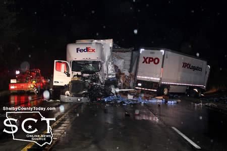 Dual 18-wheeler Collision Fatal for One Driver | Shelby County Today Fedex Truck Accident, Fedex Truck Accident Proof, Car Accidents Photos Fatal, Fedex Accident, Fedex Truck, Broken Iphone Screen, Sterling Trucks, Broken Iphone, Tow Truck Driver