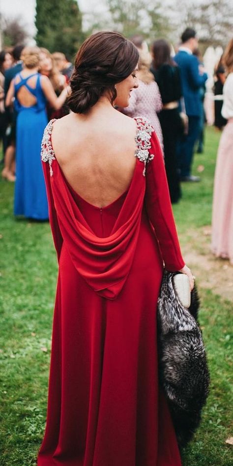 18 Best Mother Of The Bride Dresses ❤ best mother of the bride dresses low back with long sleeves red nicolascostura ❤ #weddingdresses #guestoutfit #women's style #weddingguestoutfit #weddingoutfit Mom Of The Bride Dresses, Mom Wedding Dress, Stylish Gown, Informal Weddings, Classy Gowns, Wedding Dress Guide, Dress Guide, Most Beautiful Dresses, Bride Gowns