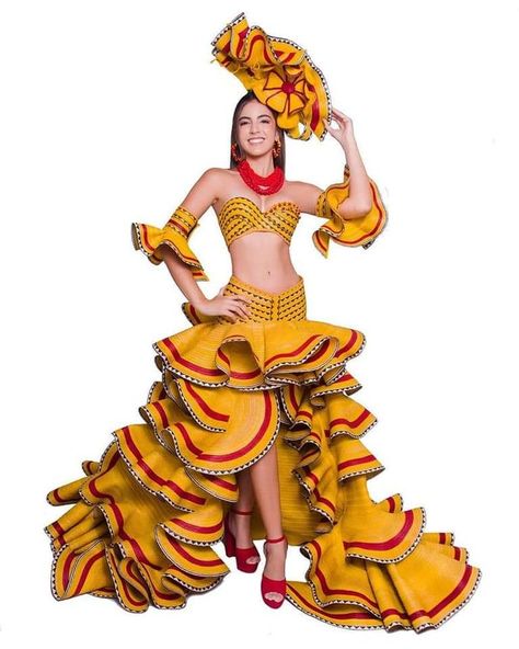 Hawaii Costume, Mexican Attire, Fruit Costumes, Parachute Dress, Colombian Fashion, Traditional Mexican Dress, Convention Gifts, Carmen Miranda, Mexican Dresses