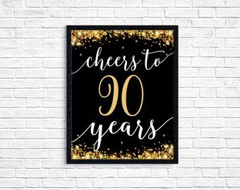 90th birthday | Etsy Cheers Poster, Cheer Posters, 95 Birthday, 85th Birthday, Birthday Cheers, 75th Birthday, 65th Birthday, Birthday Chalkboard, 100th Birthday