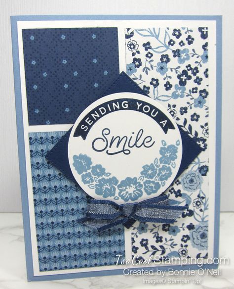 Countryside Inn Stampin Up Cards, Circle Sayings Stampin Up Cards, Countryside Corners, Circle Sayings, Flower Words, Boho Blue, Country Inn, Wink Of Stella, Circle Punch