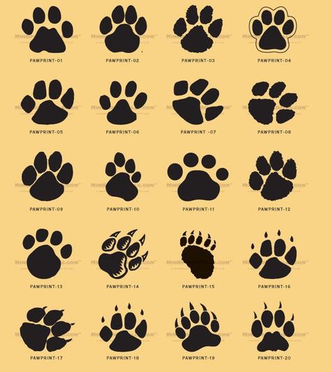 Cat Paw Tattoo, Paws Tattoo, Cat Paw Print Tattoo, Paw Print Clip Art, Bear Paw Tattoos, Cat Paw Tattoos, Tatoo Dog, Tattoo Sites, Pawprint Tattoo